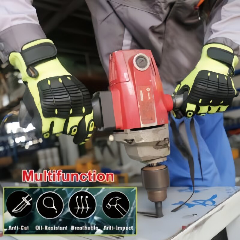 Safety Gloves Manufacturer - Custom Outdoor Anti Cutting TPR Shockproof Anti Impact Labor Protection Shock Absorbing