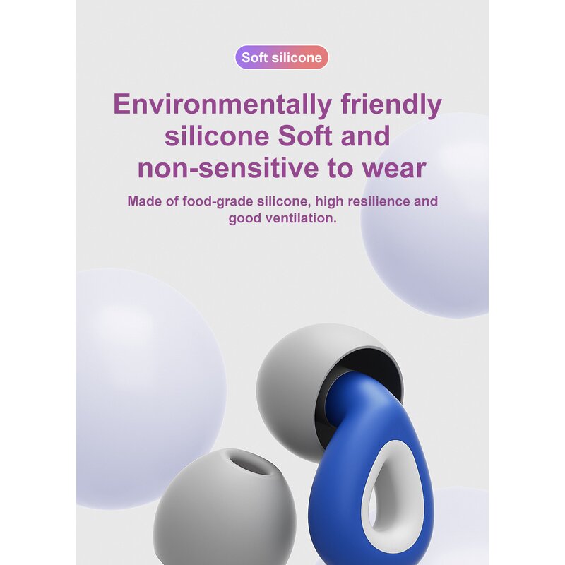 Earplugs Manufacturer - Newest Reusable Soft Silicone Noise Reduction Hearing Protection for Sleep