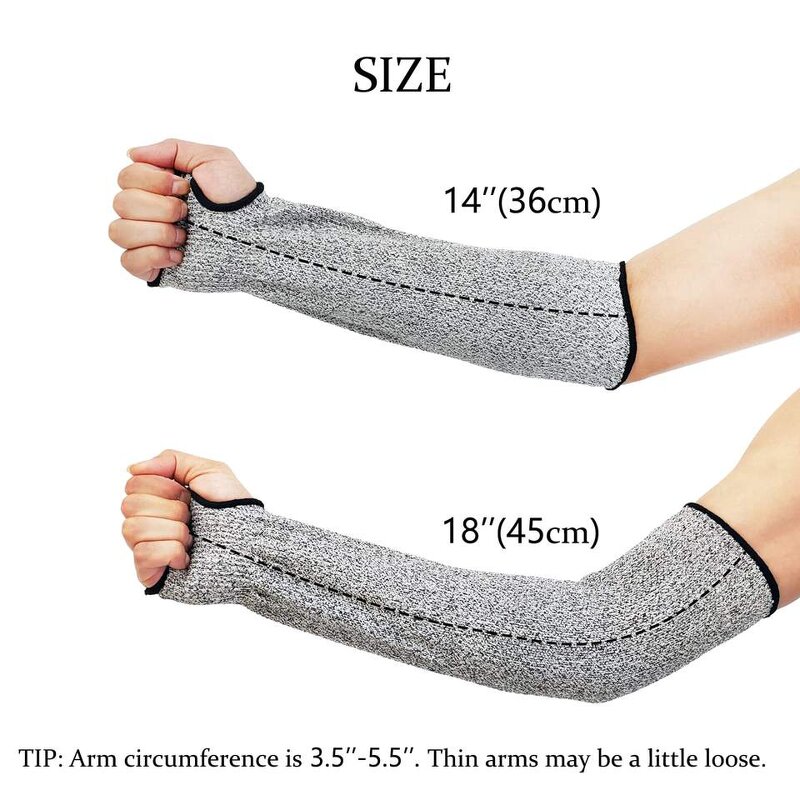 Safety Sleeves Manufacturer - HPPE Cut Resistant with Thumb Hole Arm Protection for Thin Skin Anti Abrasion Bite Proof