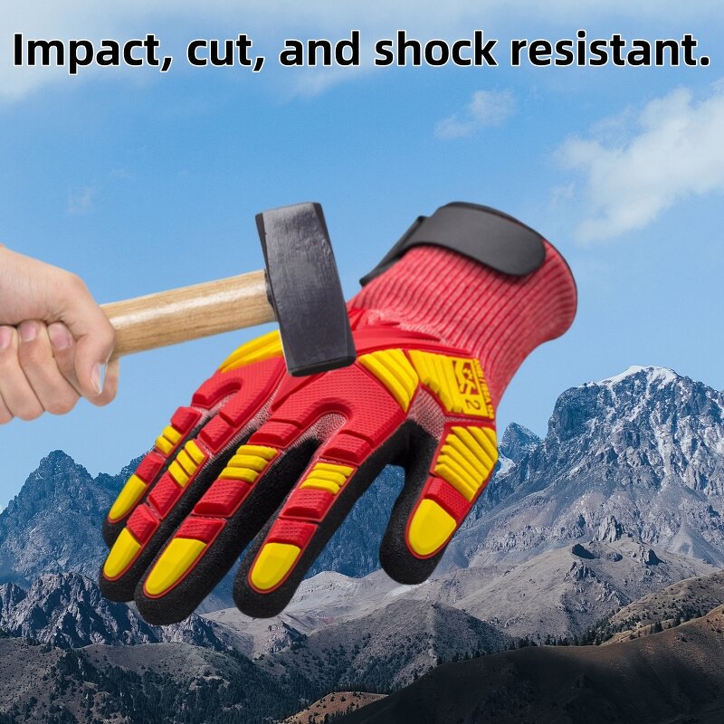 Safety Gloves Manufacturer - Custom Outdoor Anti Cutting TPR Shockproof Anti Impact Labor Protection Shock Absorbing