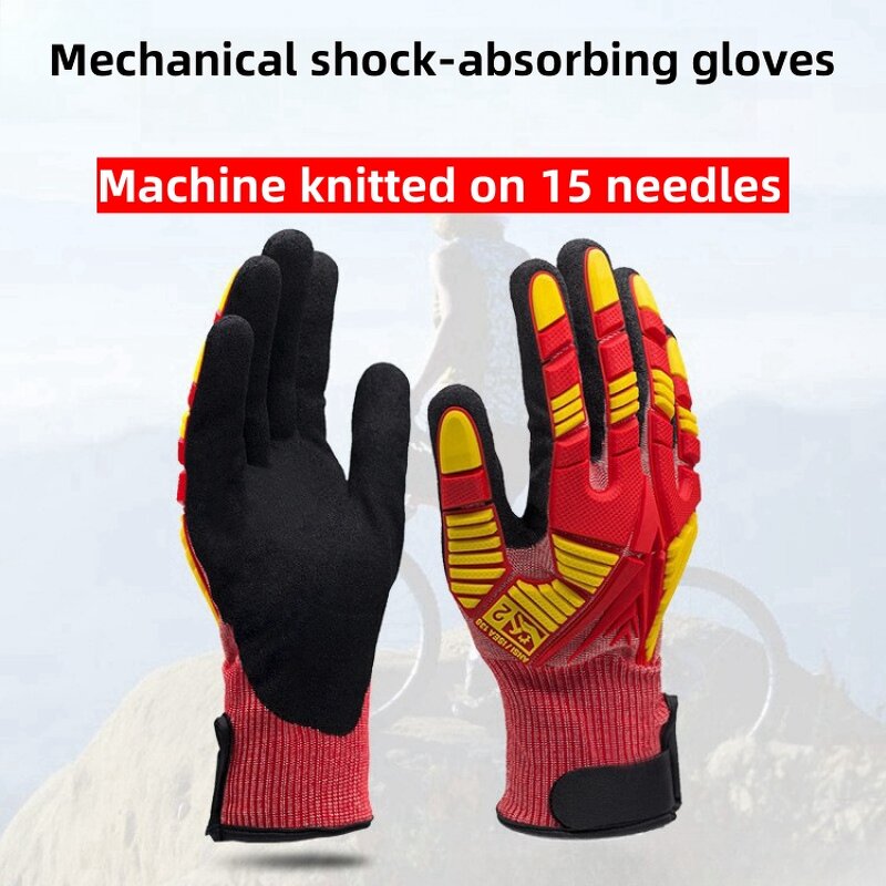 Safety Gloves Manufacturer - Custom Outdoor Anti Cutting TPR Shockproof Anti Impact Labor Protection Shock Absorbing