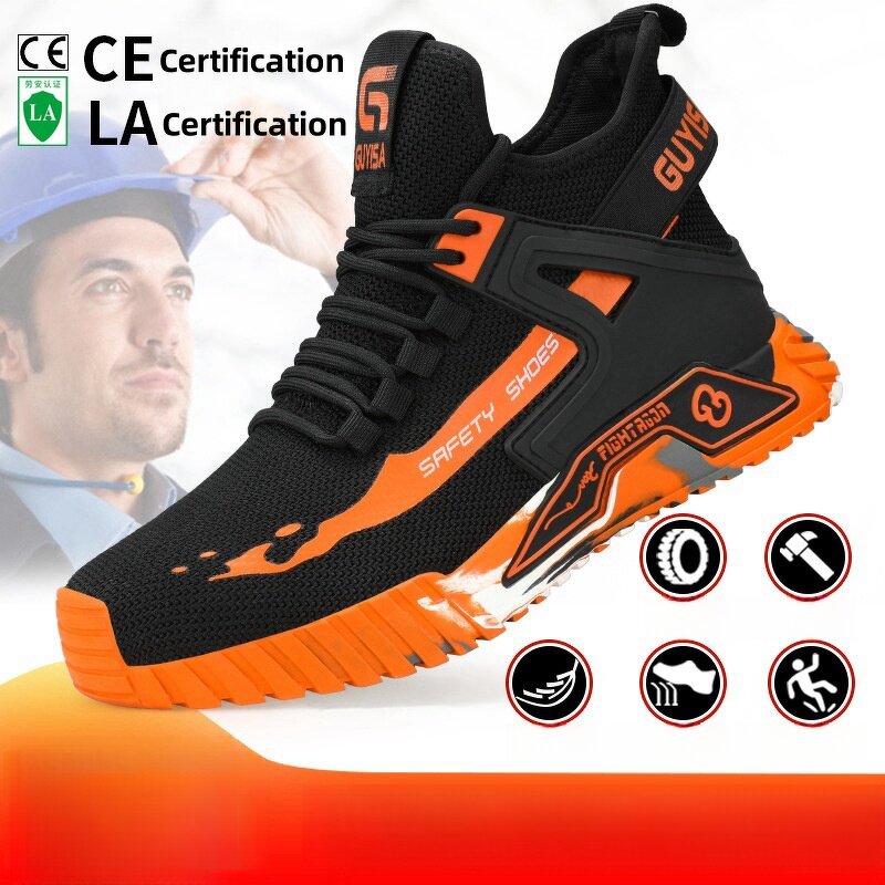 Safety Shoes Manufacturer - Four Seasons Comfort 3D Anti-Slip with Steel Toe Caps Wear-Resistant and Puncture-Resistant