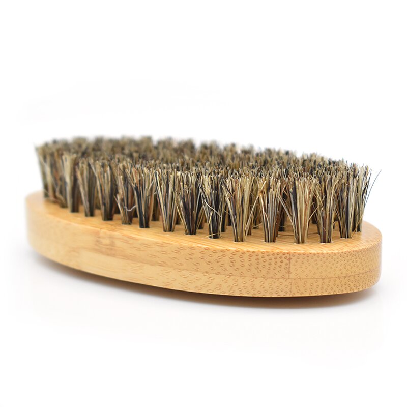 Beard Brush Manufacturer - Wholesale Custom High Quality 100% First Cut Boar Bristles Bamboo Hand Held Shave for Man