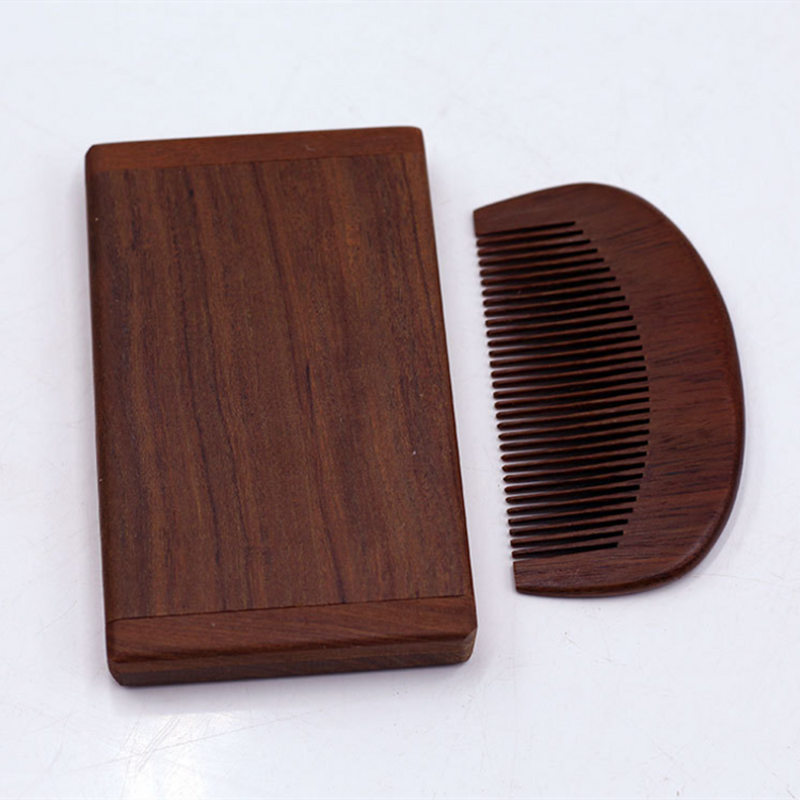 Comb Set Manufacturer - High Quality 2 in 1 Sandalwood Vintage Foldable Pocket Wooden Mirror Travel