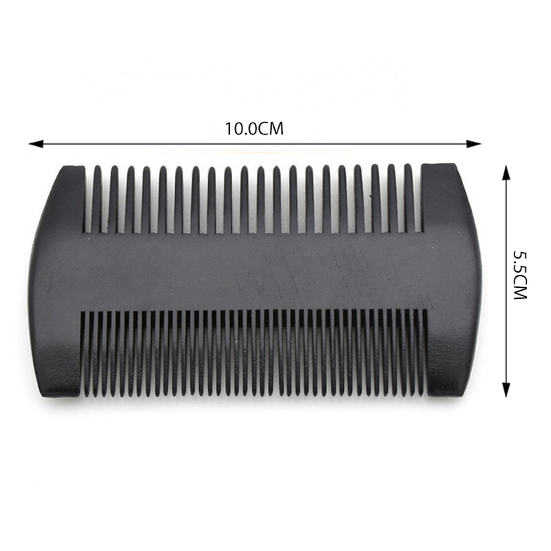 Comb Manufacturer - Custom Logo Handmade Double Wide Tooth Pocket Black Peach Wooden for Bathroom