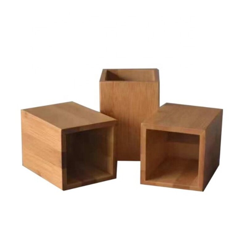Pen Holder Manufacturer - Wholesale Custom Bamboo Crafts Square Shape Bamboo Wooden for Office Desktop