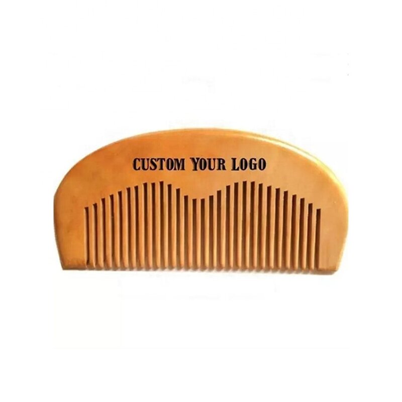 Bathroom Comb Manufacturer - Private Label Pocket Size Hair Natural Peach Wood Beard