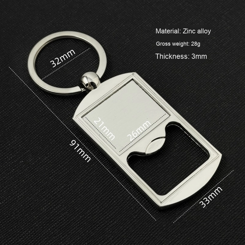 Keychain Manufacturer - Hot Selling Cross-Border Heat Transfer Metal Zinc Alloy Heart-Shaped Bottle Opener Sublimation Aluminum Sheet