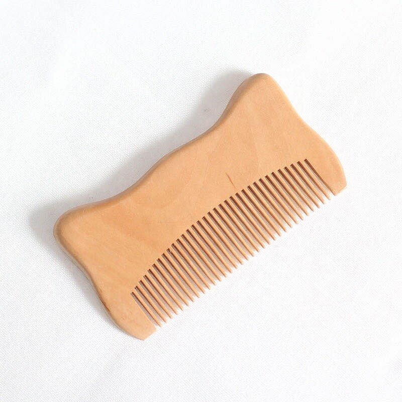 Beard Comb Manufacturer - Custom Logo Cartoon Shape Pocket Handmade Pear Wood
