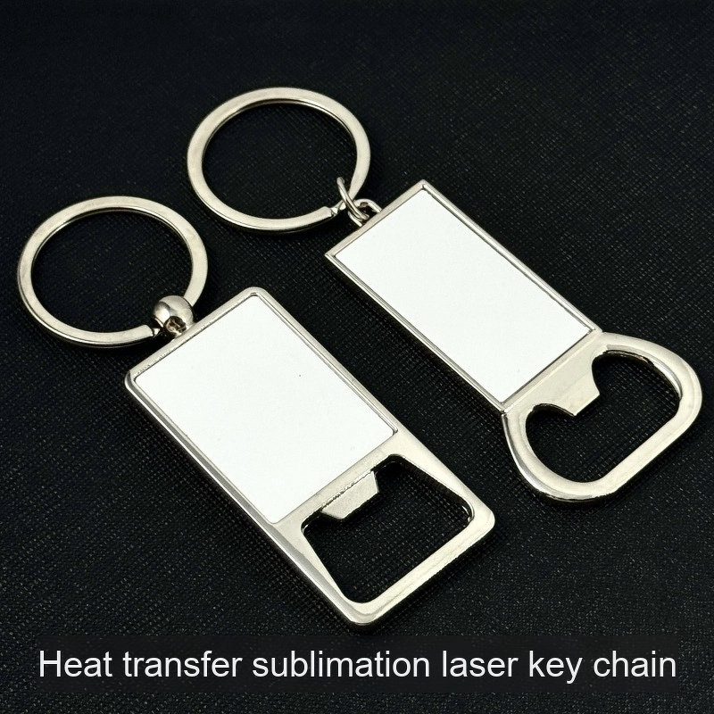 Keychain Manufacturer - Hot Selling Cross-Border Heat Transfer Metal Zinc Alloy Heart-Shaped Bottle Opener Sublimation Aluminum Sheet