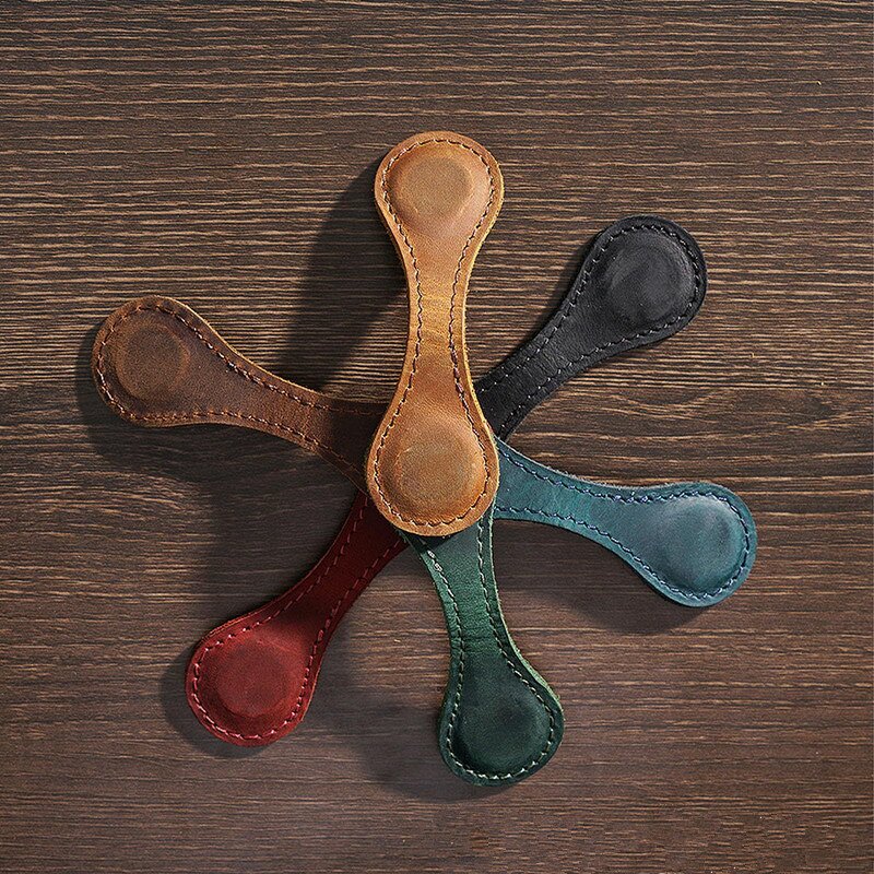 Bookmark Manufacturer - Personalized Vintage Leather Magnetic Book Mark Clip for Book Lover Readers Men Women Student