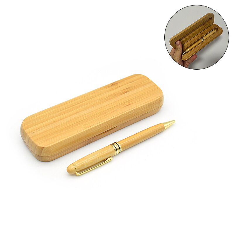 Pen Manufacturer - High Quality Luxury Gift Bamboo Box Set Wood Ballpoint with LOGO