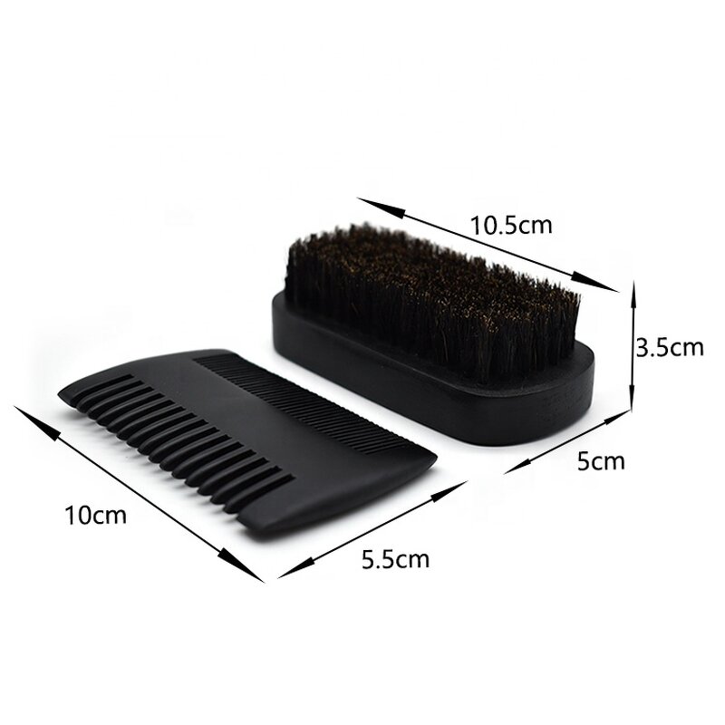 Beard Care Kit Manufacturer - Custom Black Wood Hair Wide Tooth Lice Comb Beard Brush and Comb Sets