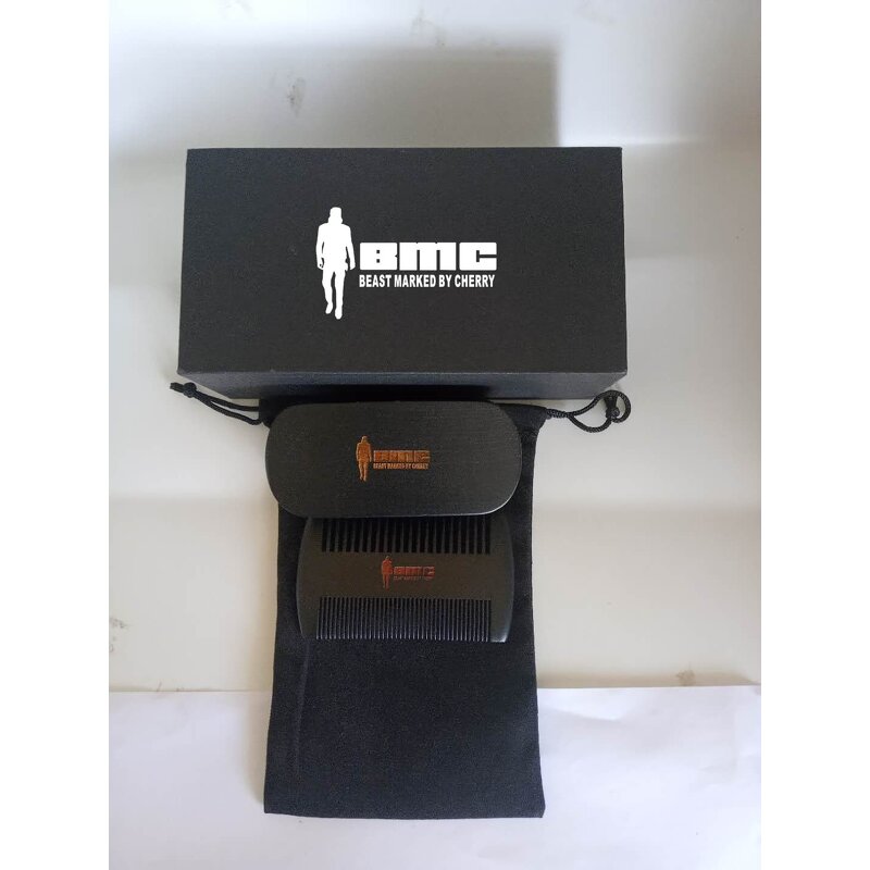 Beard Grooming Kit Manufacturer - Custom Logo Men Beard Care Set Wooden Comb Boar Bristle for Travel