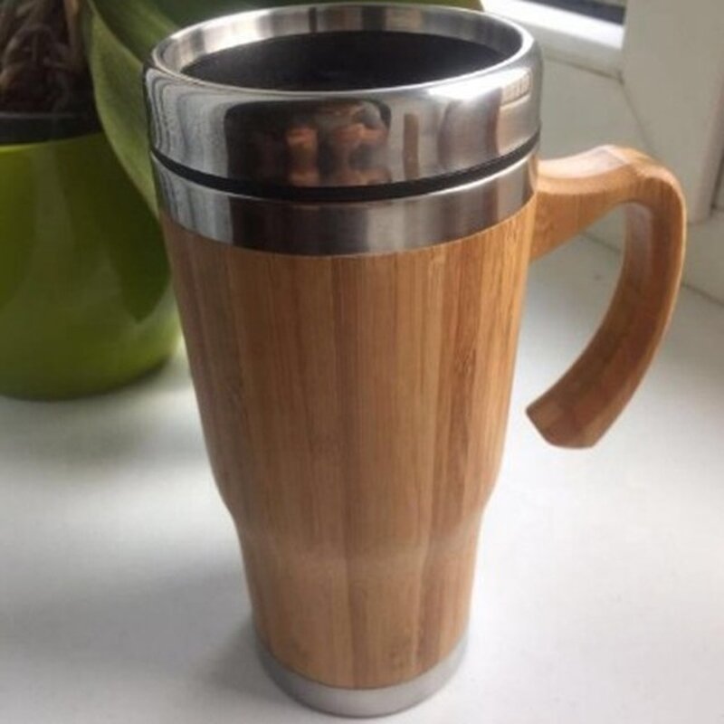 Travel Mug Manufacturer - Factory Direct Sale Stainless Steel Eco-Friendly Car Cup Bamboo With Handle