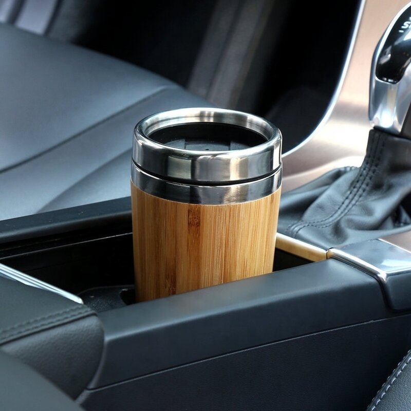 Travel Tumbler Manufacturer - Original Bamboo Stainless Steel Bottle Coffee Mug Insulated Bamboo Eco-friendly Tea Cup