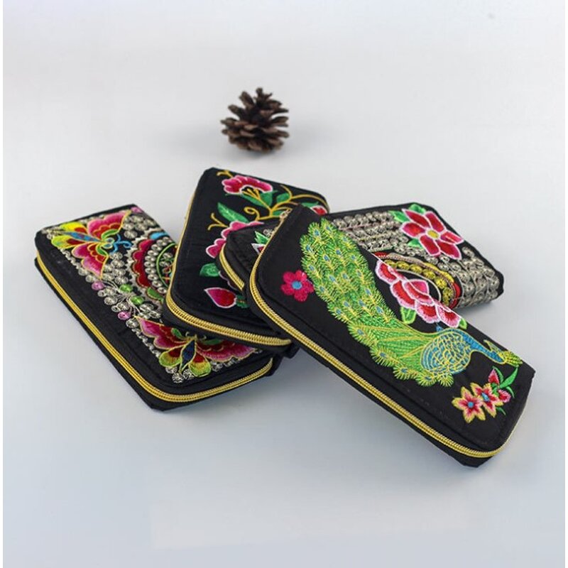 Handbag Manufacturer - Hot Sale Canvas Embroidery Wallet for Lady