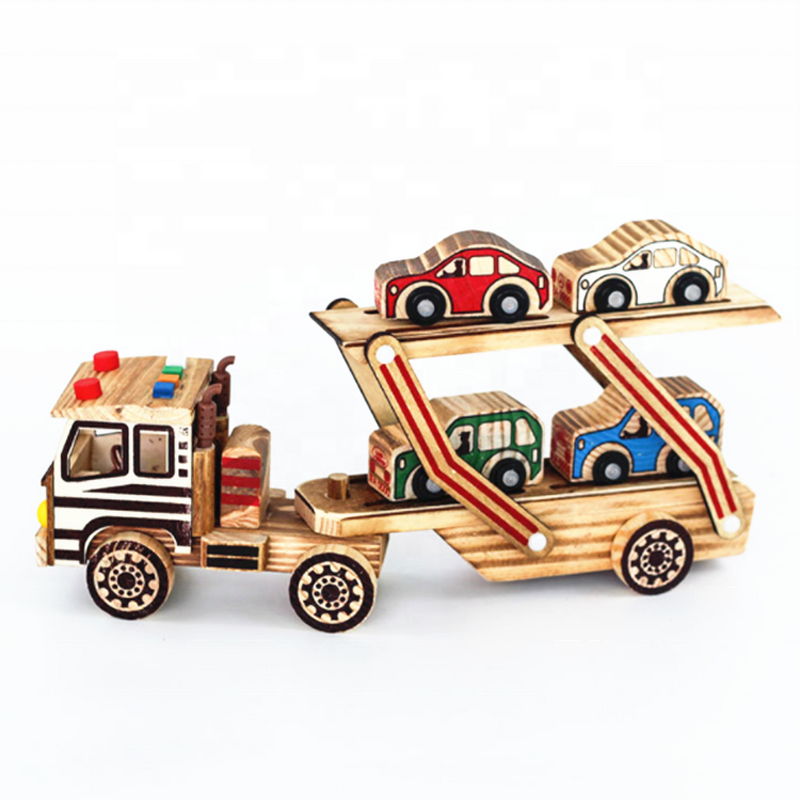 Wooden Crafts Manufacturer - Factory Direct Selling Color Flatbed Truck for Home Decoration