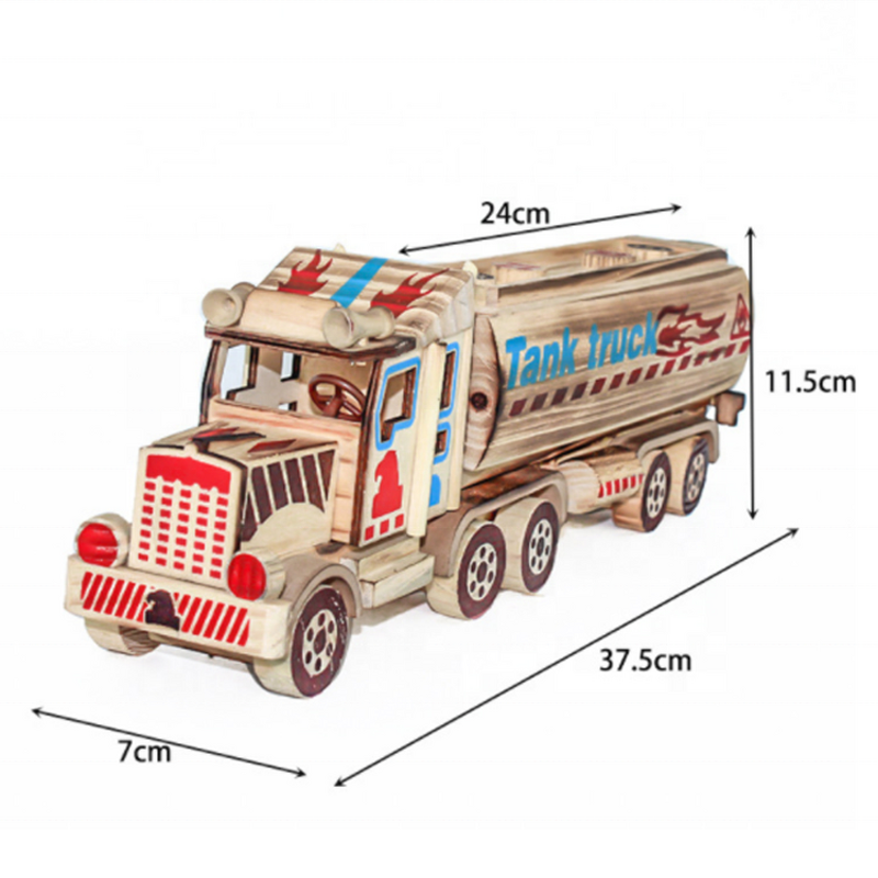 Wooden Truck Model Manufacturer - Custom Home Decoration Eco Friendly Tank for Gift