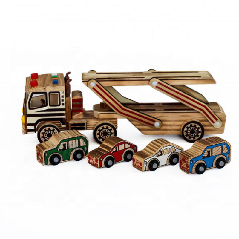 Wooden Crafts Manufacturer - Factory Direct Selling Color Flatbed Truck for Home Decoration