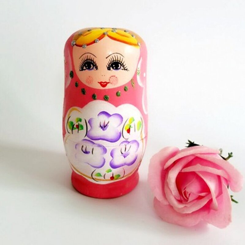 Matryoshka Toy Manufacturer - Hot Sale Natural Wooden Russian Nesting Doll With Eco-Friendly