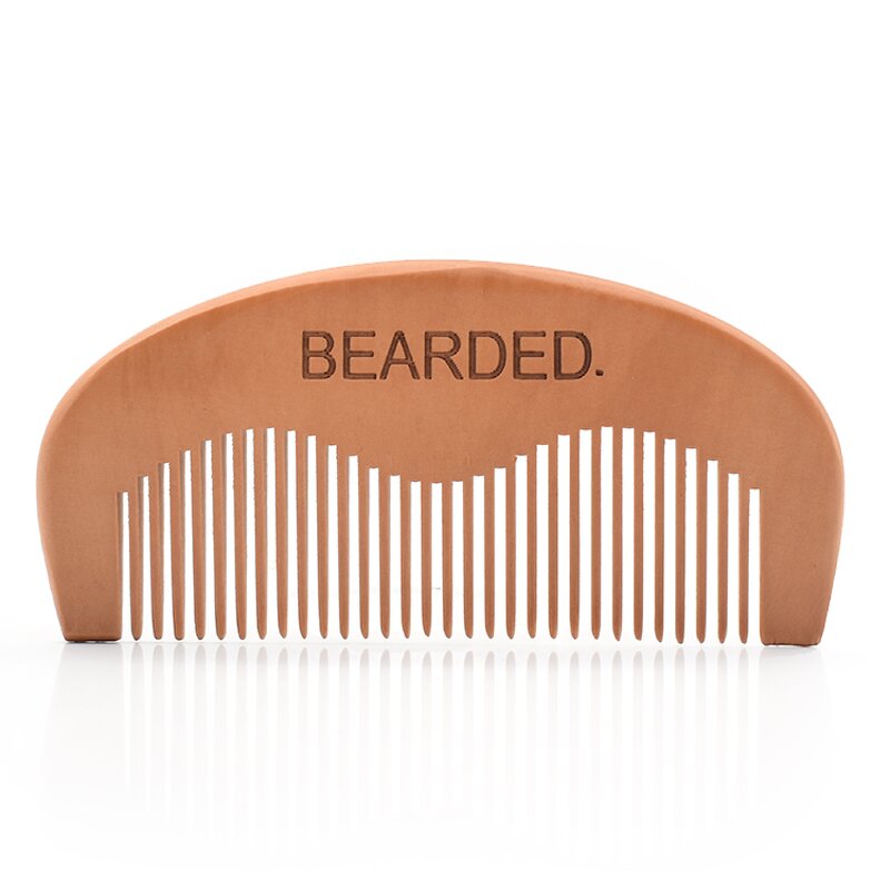 Bathroom Comb Manufacturer - Private Label Pocket Size Hair Natural Peach Wood Beard