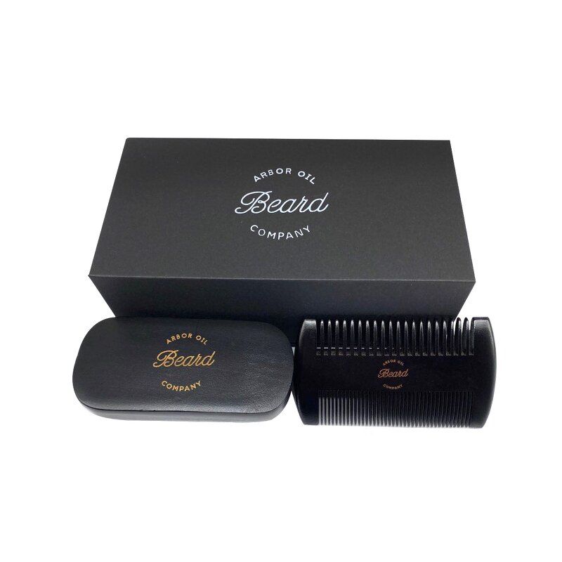 Beard Grooming Kit Manufacturer - Custom Logo Men Beard Care Set Wooden Comb Boar Bristle for Travel