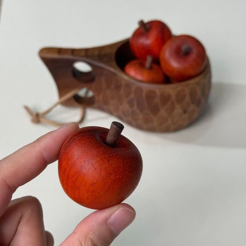 Wooden Apple Crafts Manufacturer - Wholesale Handicraft Carvings with Engraving for Home Decorative Ornaments and Gifts