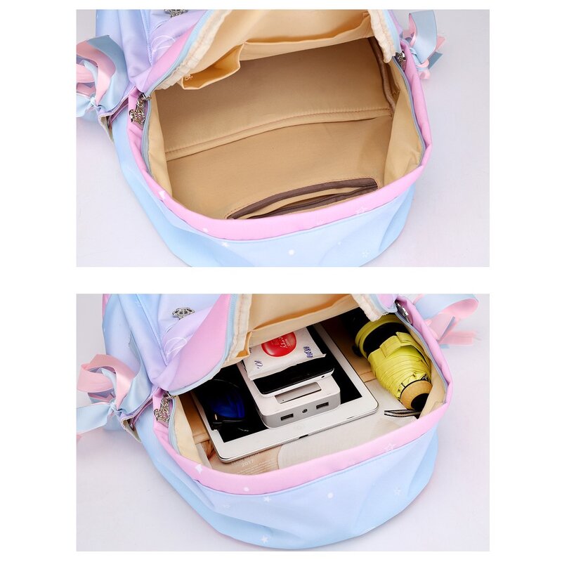 Backpack Manufacturer - Factory Direct 2020 New Nylon Cloth rainbow Student School Crown Mountaineering