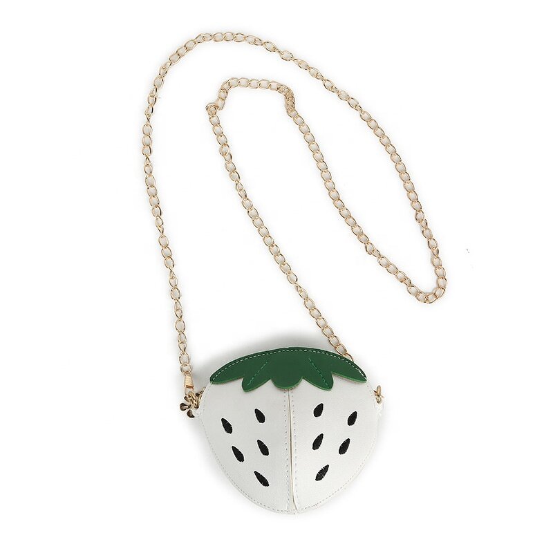 Children's Bag Manufacturer - New Embroidery Thread Cute Strawberry One-shoulder Messenger Chain