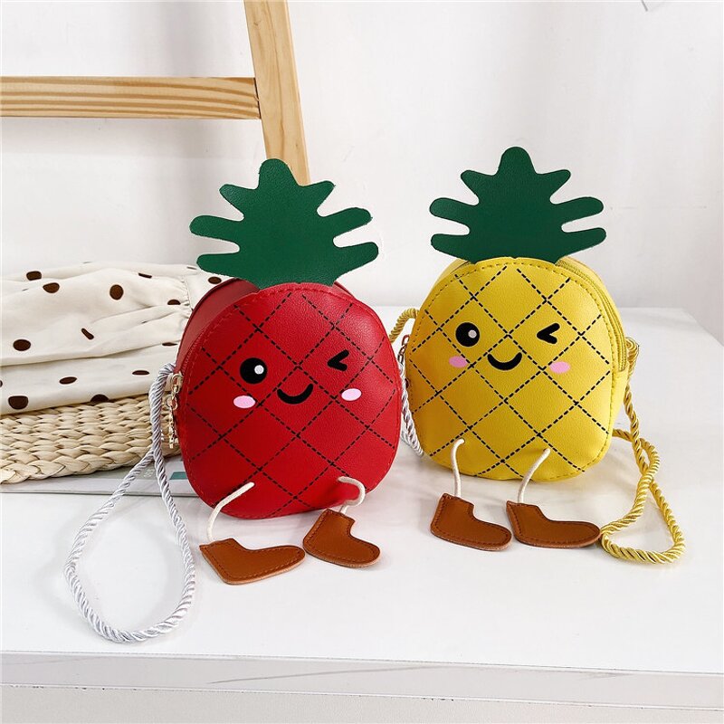Coin Purse Manufacturer - Wholesale Cute Pineapple Children's Small Girl Messenger Fashion Cartoon Shoulder Baby Accessories