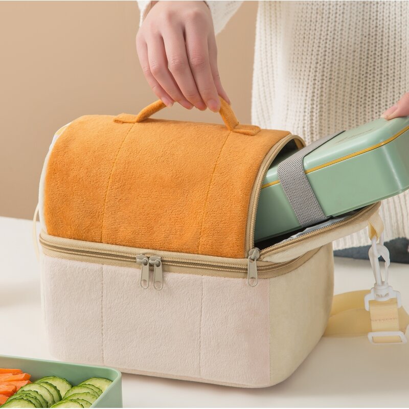 Messenger Tote Bags Manufacturer - 2023 Drop Shipping Flannel Candy Color Picnic Double Layer Cooler for Adults
