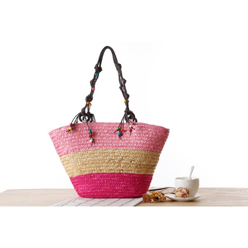 Straw Bag Manufacturer - Drop Shipping New Bohemian Hand-embroidered Starfish Beaded Woven Female Shoulder