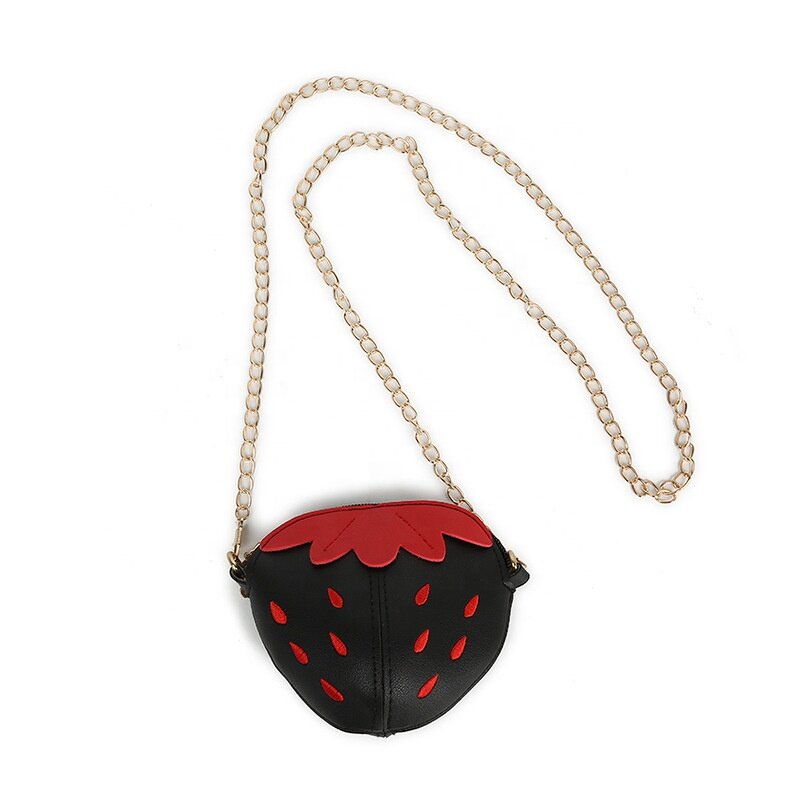Children's Bag Manufacturer - New Embroidery Thread Cute Strawberry One-shoulder Messenger Chain