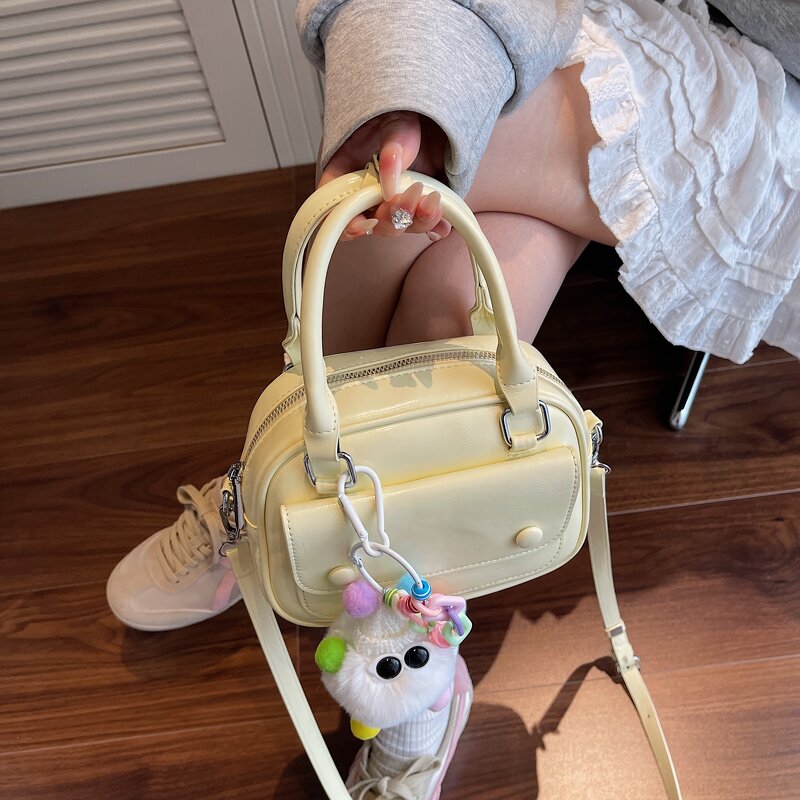 PU Leather Handbag Manufacturer - High Quality Famous Brand Single Strip Crossbody Shoulder Ladies Dress Portable Zipper with Polyester Lining