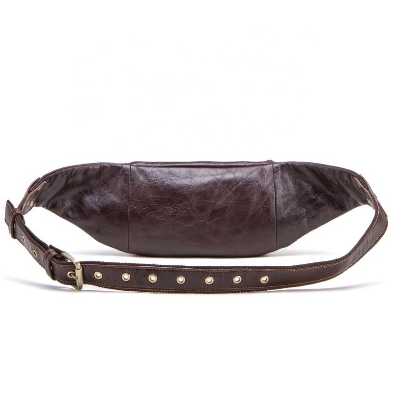 Fanny Pack Waist Bag Manufacturer - Hot Selling Customized Vintage Genuine Leather Waterproof Multifunction High Quality for Men