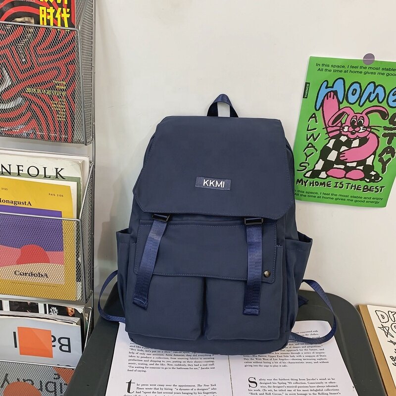 Student Backpack Manufacturer - Wholesale Nylon Fabric High Quality Solid Color Portable Storage Youth Travel Couple Leisure College