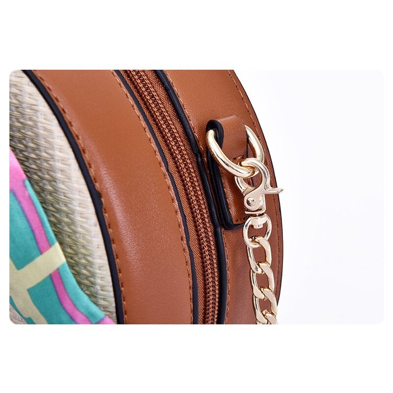 Rattan Bag Manufacturer - Hot Selling Women's Exquisite Diagonal Mini Round Retro Literary Hand-woven Straw Woven