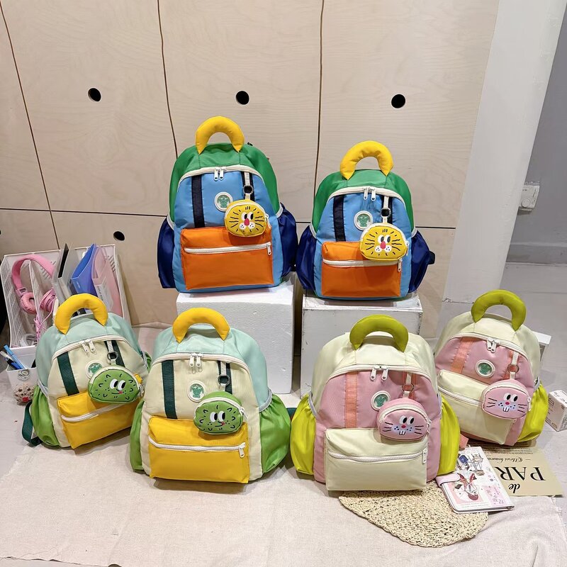 Kids Backpack Manufacturer - Cute Contrasting Colors Small Sizes Made Oxford for Summer Travel School Kindergarten for Boys Girls
