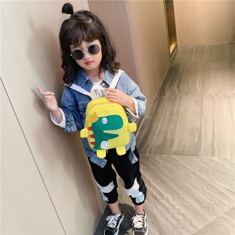 Children's Backpack Manufacturer - Dinosaur Cartoon Kids All-match Korean Version of Oxford Cloth Baby School Bag