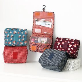 Cosmetic Organizer Toiletry Bags Manufacturer - Travel Larger Capacity Expandable Polyester Waterproof Hanging Wash