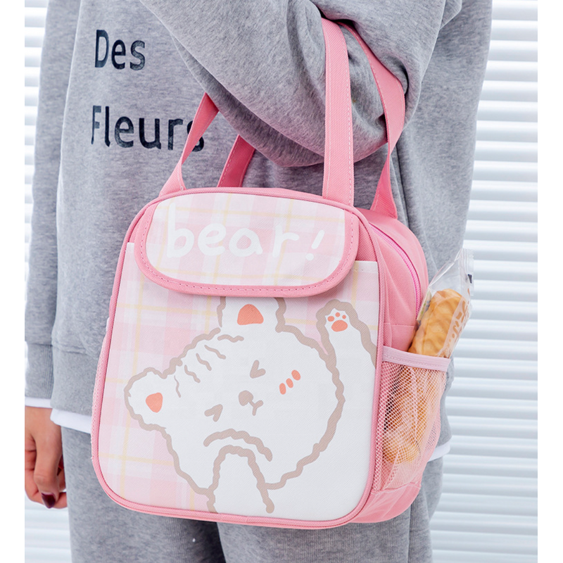 School Lunch Bag Manufacturer - Students Custom Cartoon Cute Pattern Thermal Tote for Children