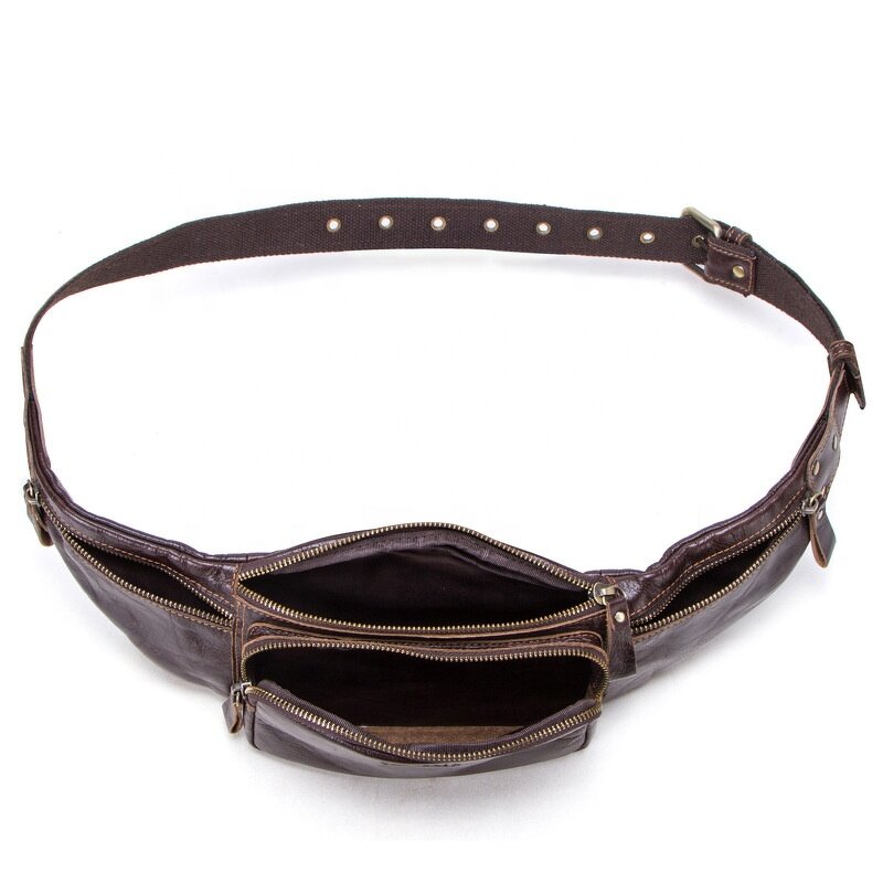 Fanny Pack Waist Bag Manufacturer - Hot Selling Customized Vintage Genuine Leather Waterproof Multifunction High Quality for Men