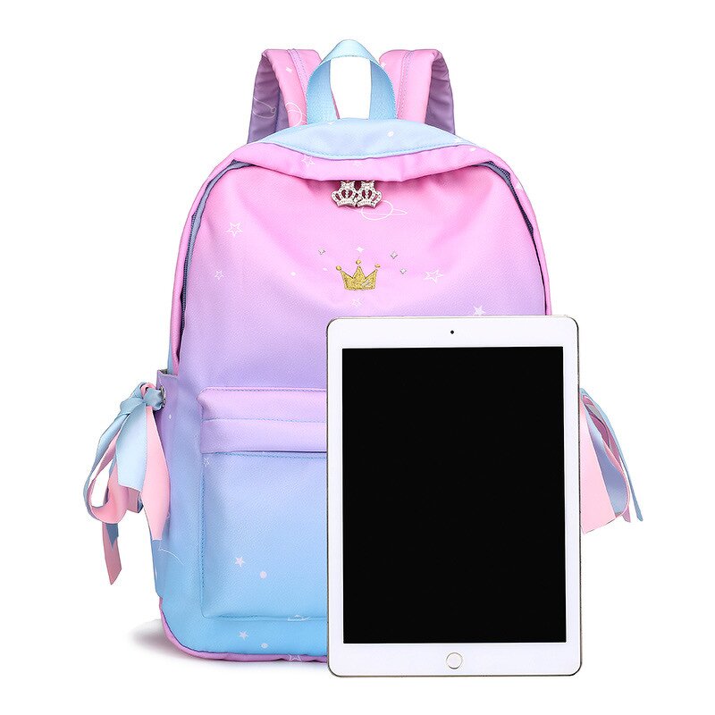 Backpack Manufacturer - Factory Direct 2020 New Nylon Cloth rainbow Student School Crown Mountaineering