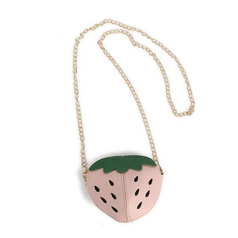 Children's Bag Manufacturer - New Embroidery Thread Cute Strawberry One-shoulder Messenger Chain