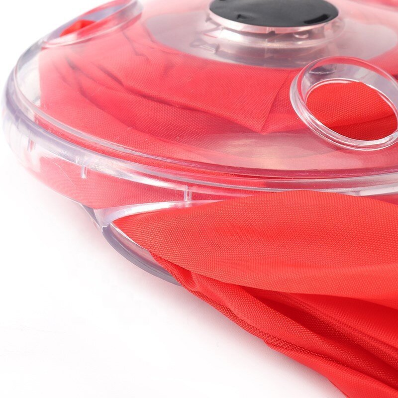 Foldable Shopping Bag Manufacturer - New Portable Polyester Folding Tote Small Disc Roll up with Plastic Round Box