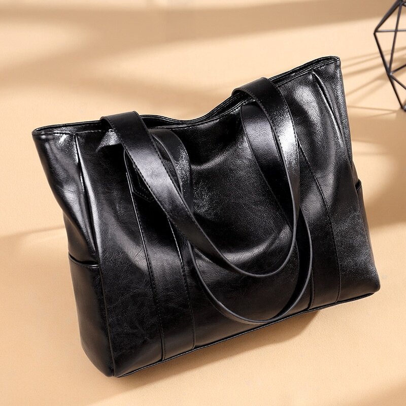 Women's Bag Manufacturer - Factory Direct Sale New Large Capacity Single Shoulder Fashion Casual Soft Leather Handbag