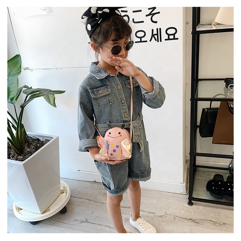 Coin Purse Manufacturer - Customize Cartoon Cute Little Bee Children Messenger Stitching Girls Mini