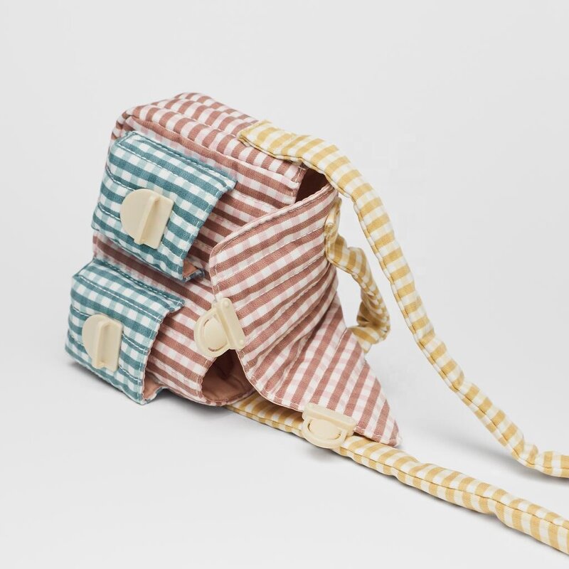 Shoulder Bag Manufacturer - New Fresh Color Matching Checkered Cotton Soft for Girls