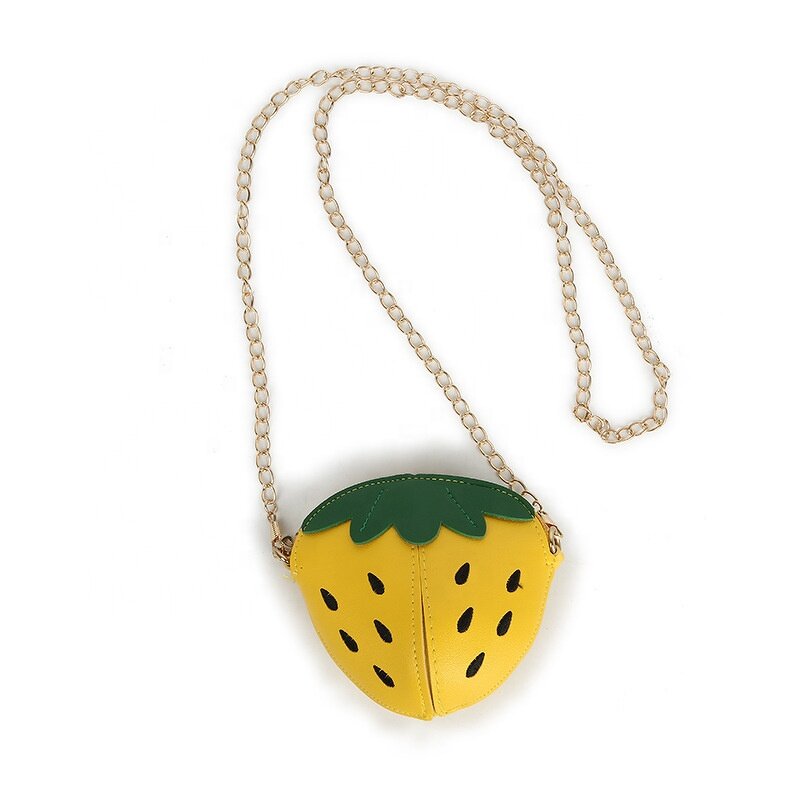 Children's Bag Manufacturer - New Embroidery Thread Cute Strawberry One-shoulder Messenger Chain